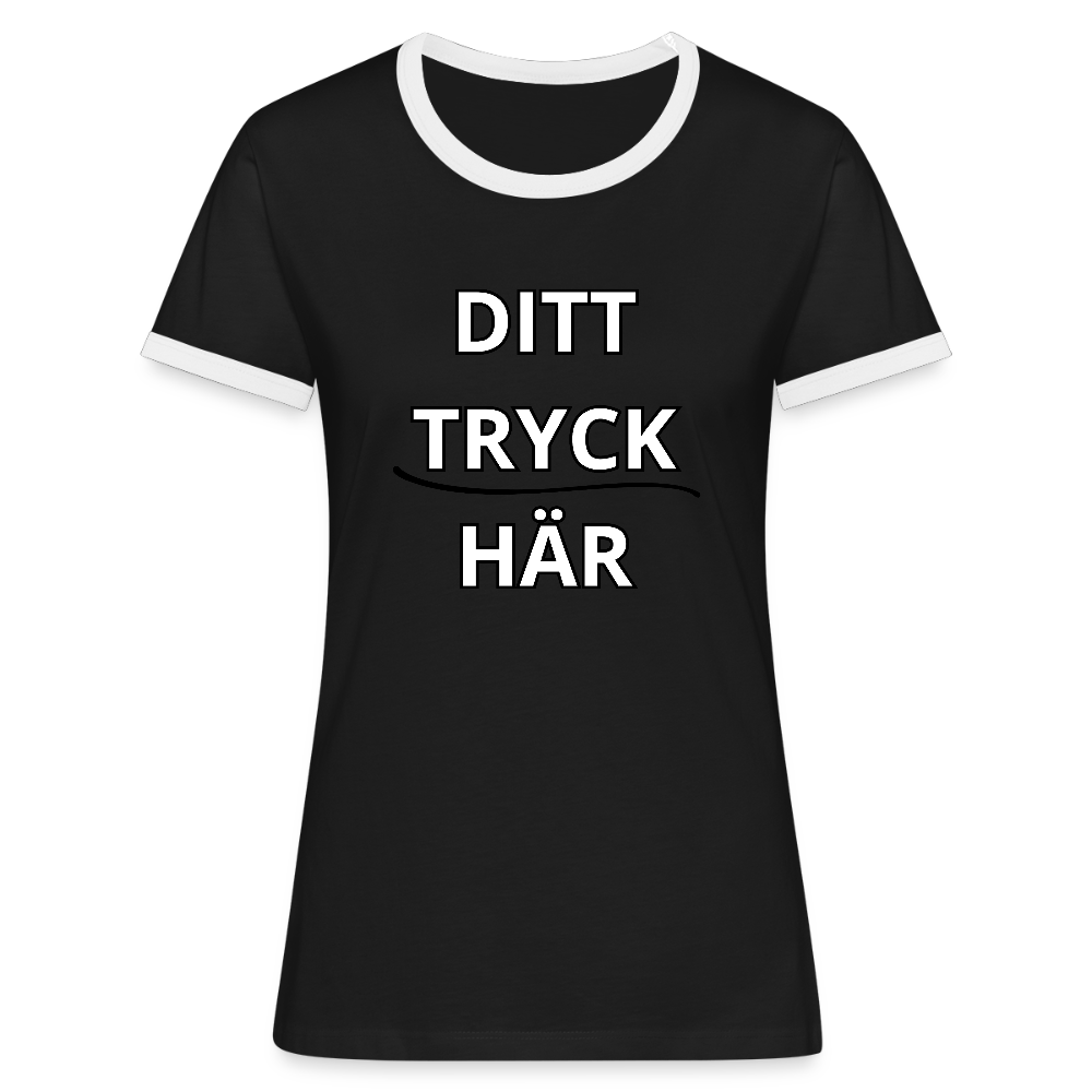 Women's Ringer T-Shirt - svart/vit