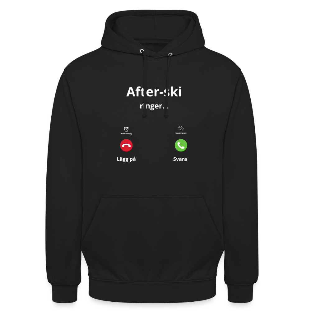 After-ski ringer... Hoodie unisex - svart