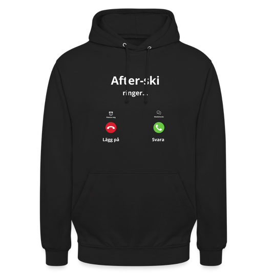 After-ski ringer... Hoodie unisex - svart