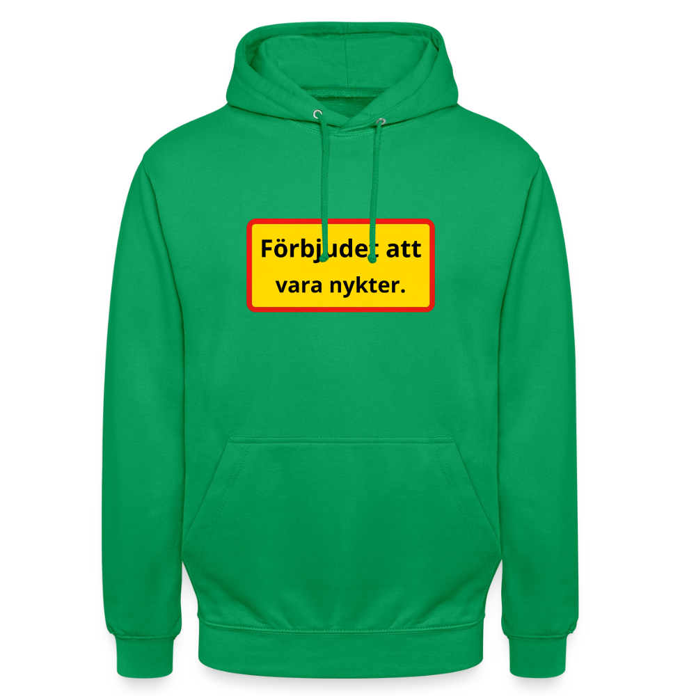 Förbjudet att vara nykter Hoodie Unisex - kellygrön