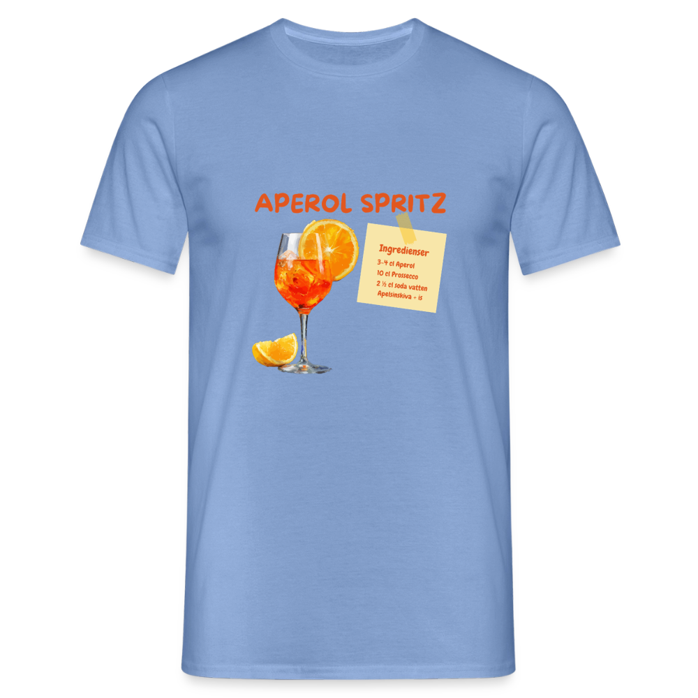 Aperol spritz T-shirt herr - carolina blue
