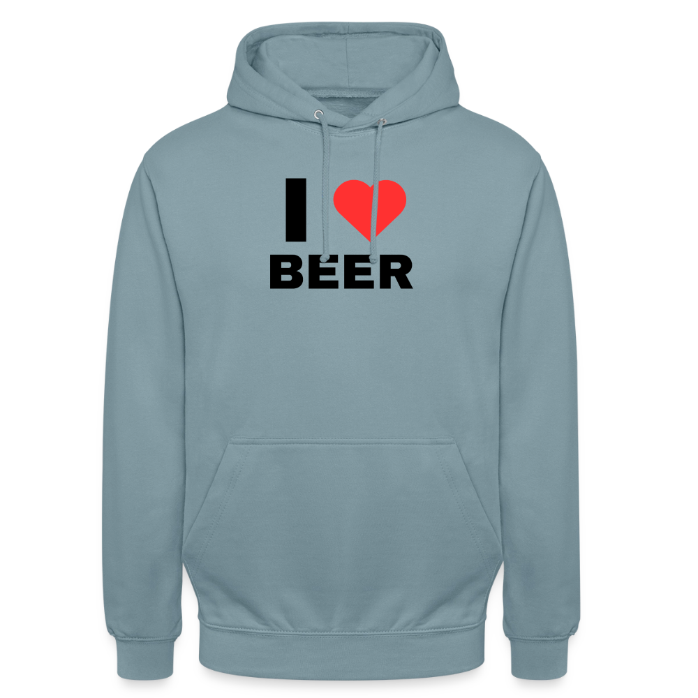 I love beer Hoodie unisex - dimblå