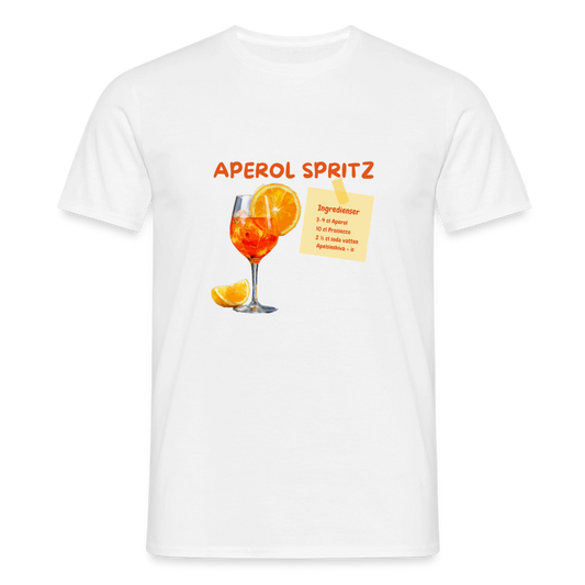 Aperol spritz T-shirt herr - vit