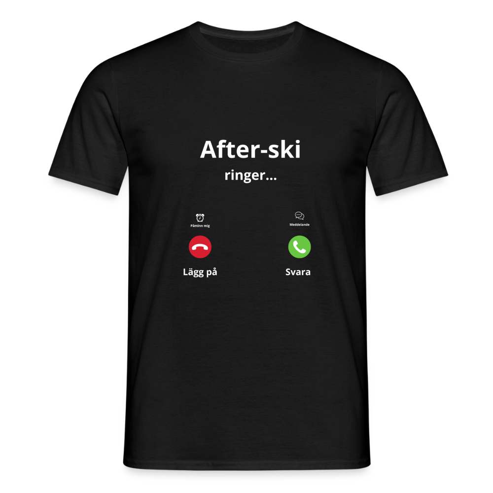 After-ski ringer... T-shirt herr - svart