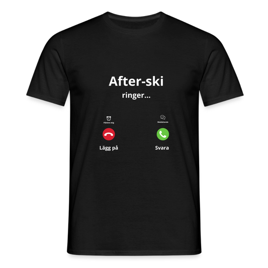 After-ski ringer... T-shirt herr - svart
