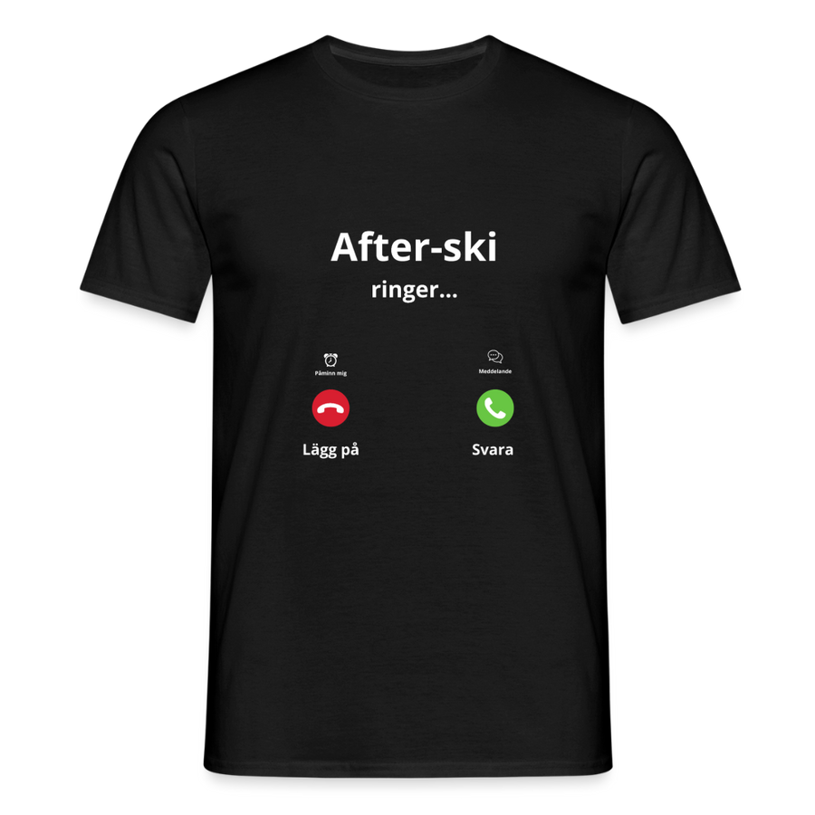 After-ski ringer... T-shirt herr - svart