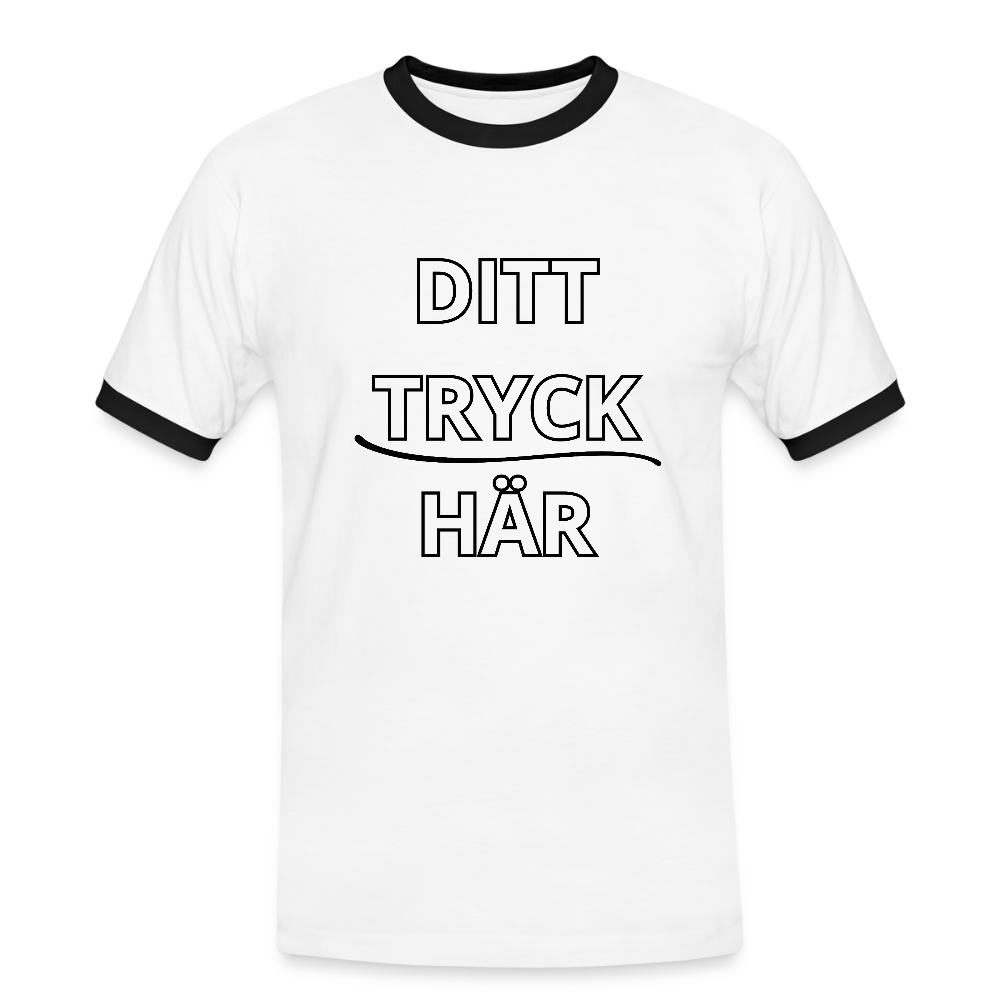 Men's Ringer Shirt - vit/svart