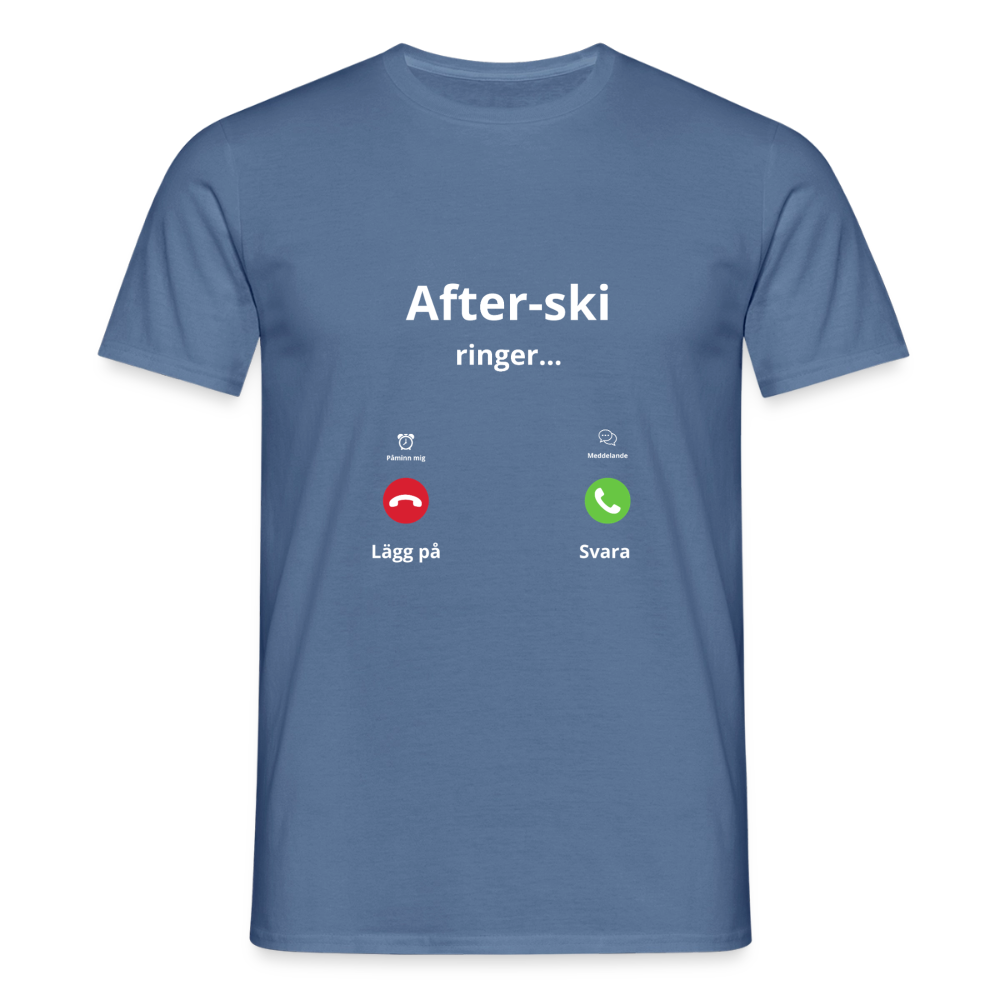 After-ski ringer... T-shirt herr - duvblå 