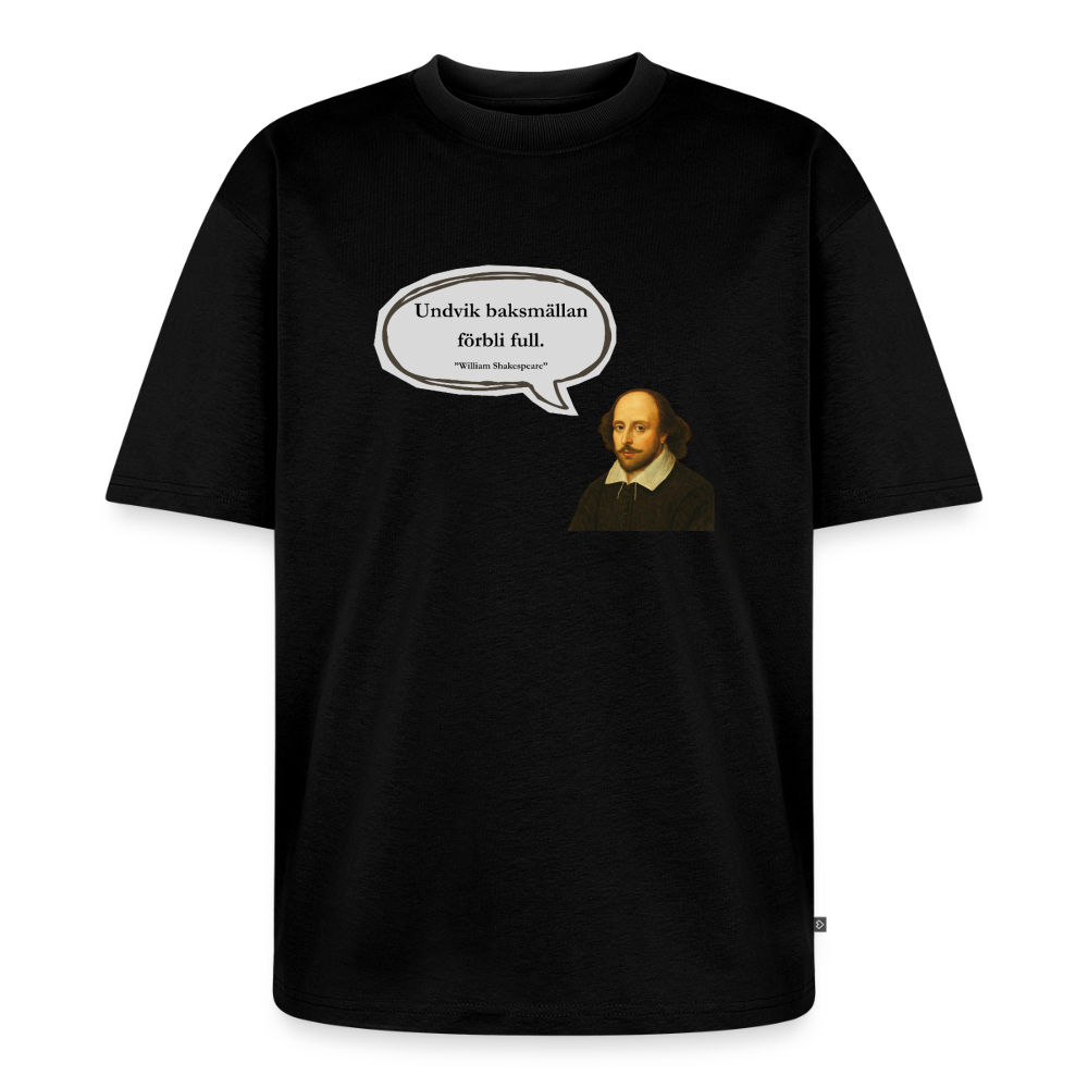 Undvik baksmällan förbli full oversized premium-T-shirt unisex - svart