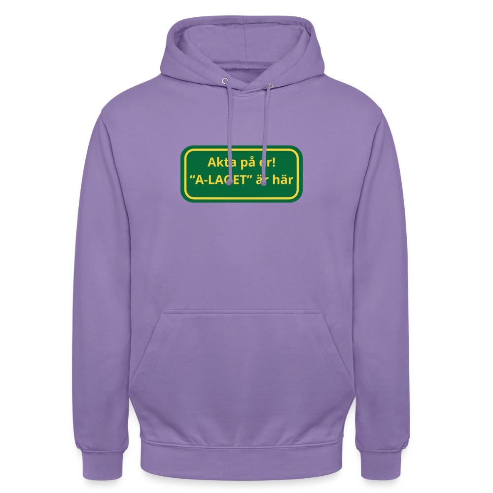 Akta på er A-laget är här Hoodie unisex - lavendel