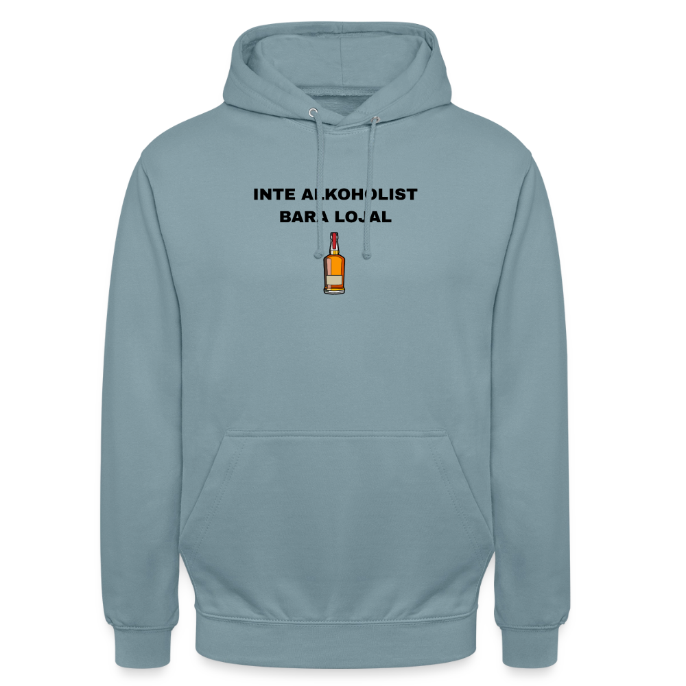 Inte alkoholist bara lojal Hoodie Unisex - dimblå