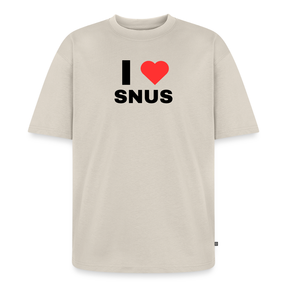I love snus Oversized premium-T-shirt unisex - beige