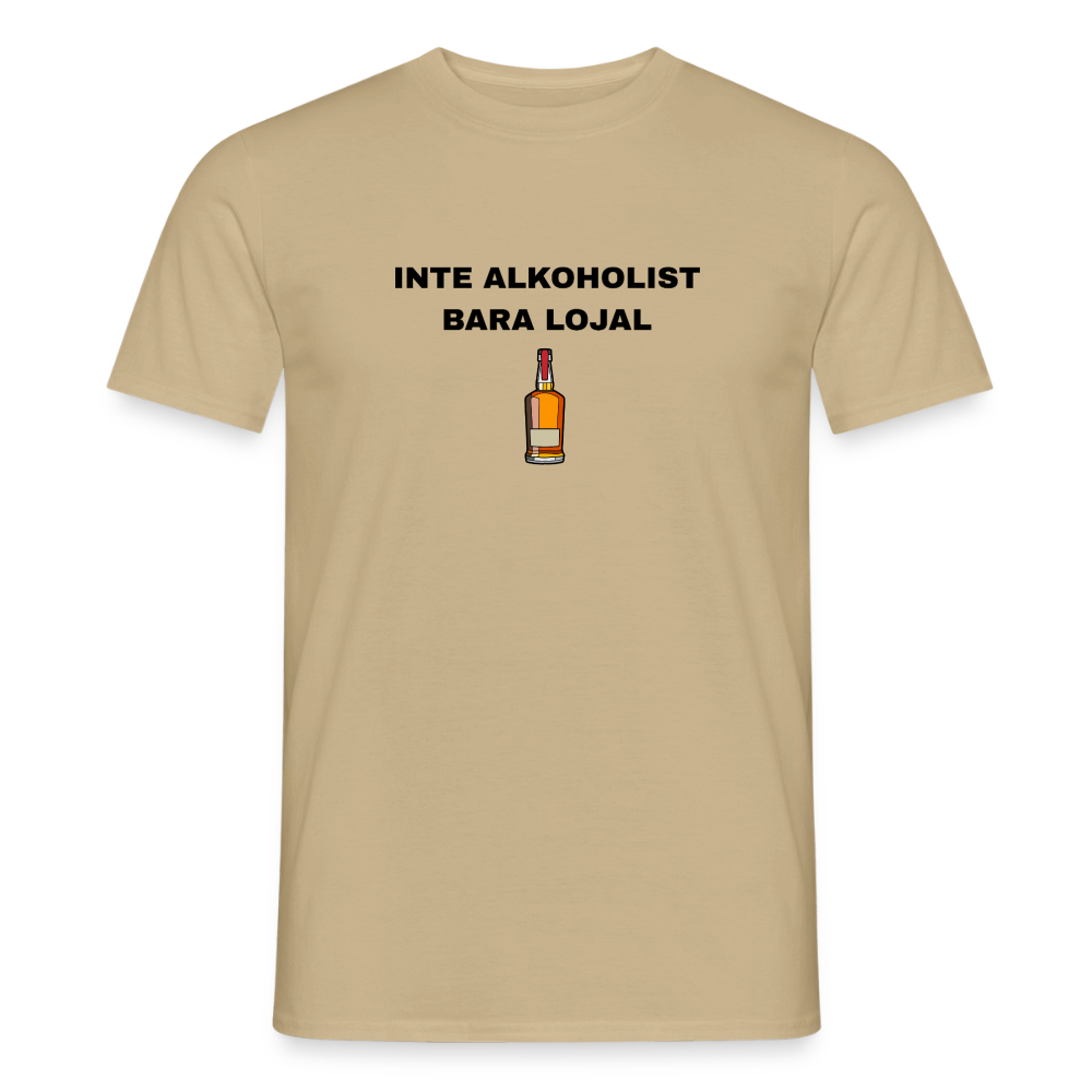 Inte alkoholist bara lojal T-shirt herr - sandbeige