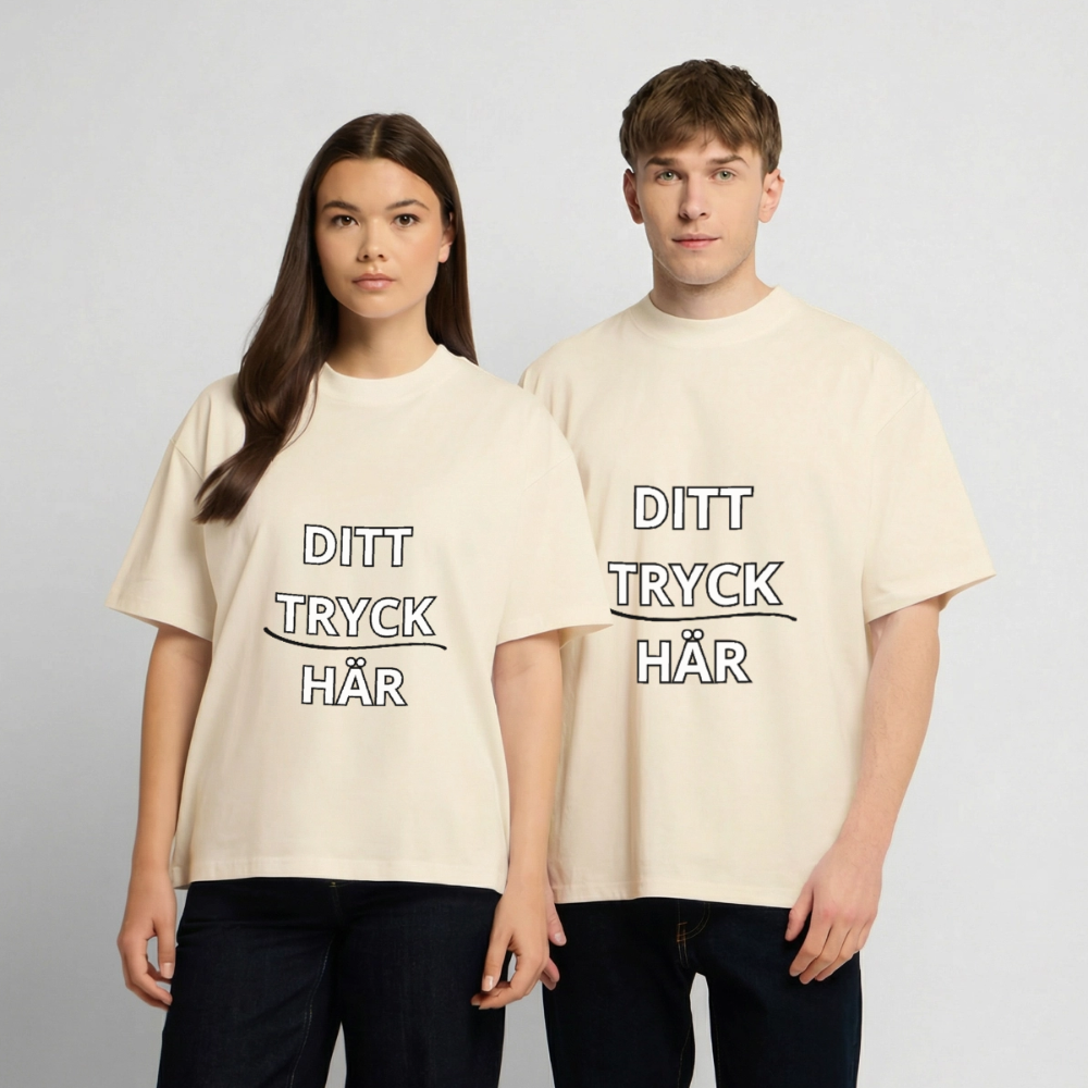 Heavy Oversized T-Shirt - krämfärgad