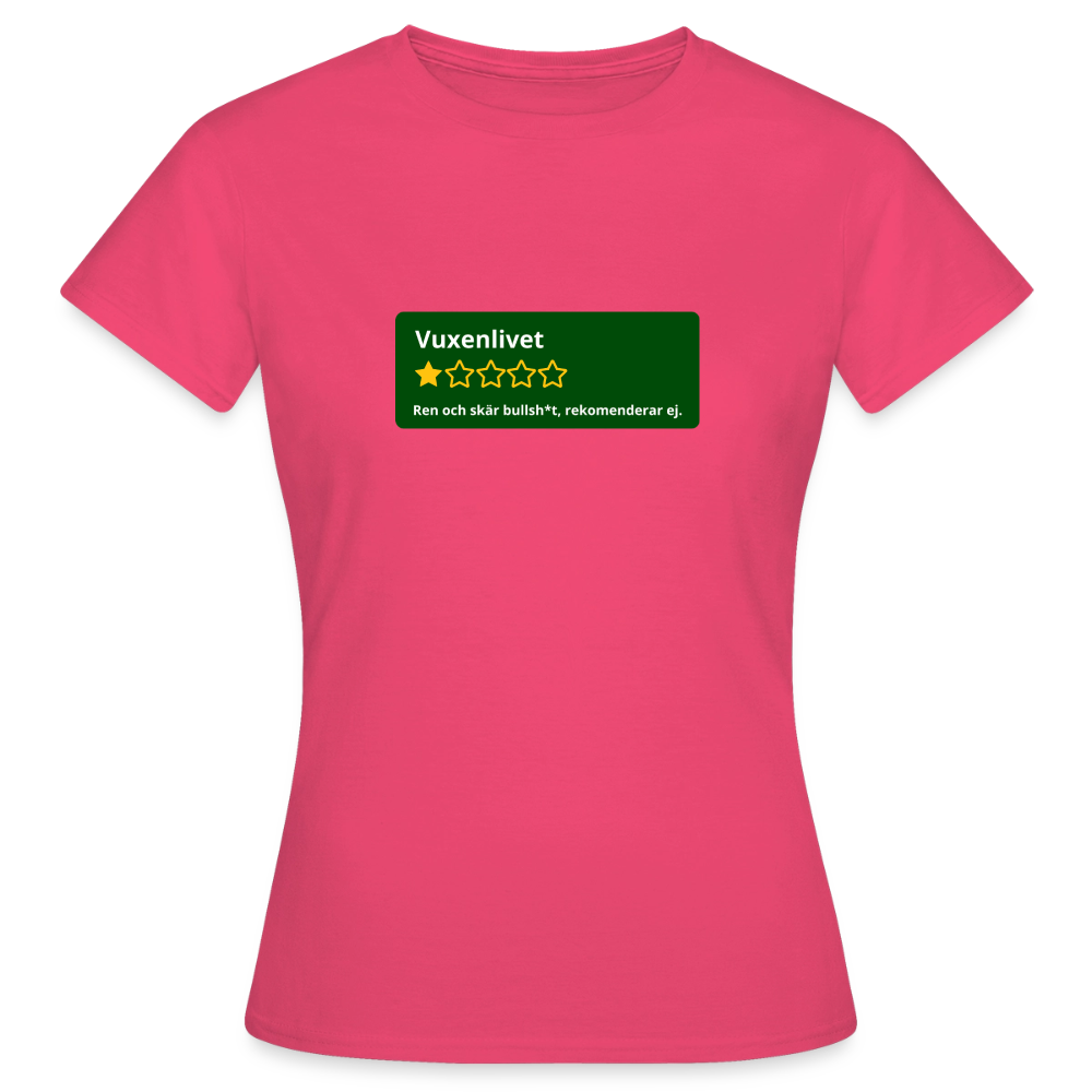 Recension på vuxenlivet T-shirt dam - azalea