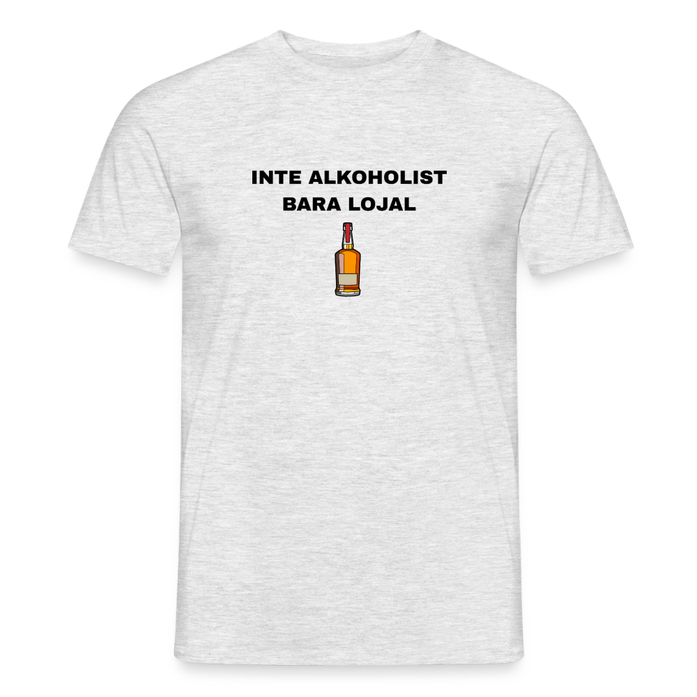 Inte alkoholist bara lojal T-shirt herr - gråmelerad
