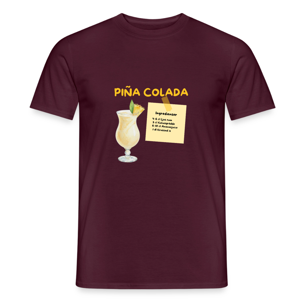 Pina colada T-shirt Herr - tegelröd