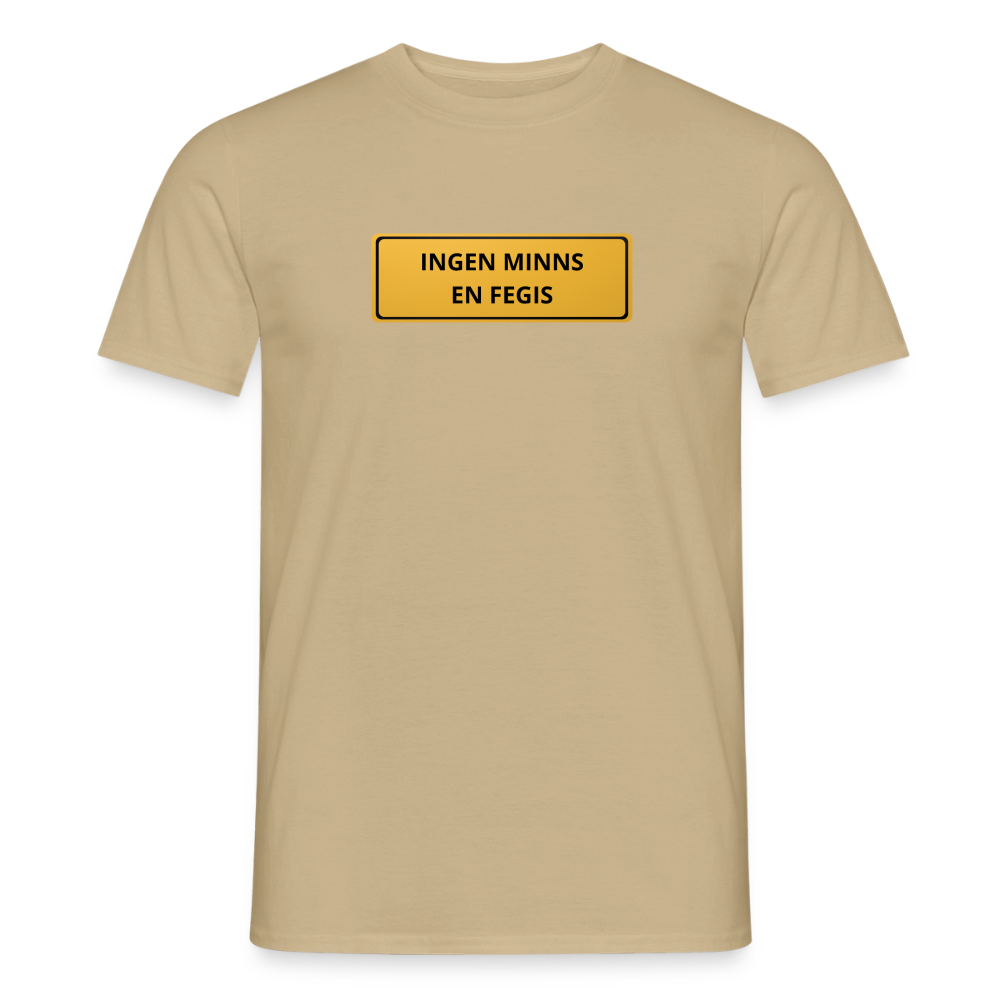 Ingen minns en fegis T-shirt herr - sandbeige
