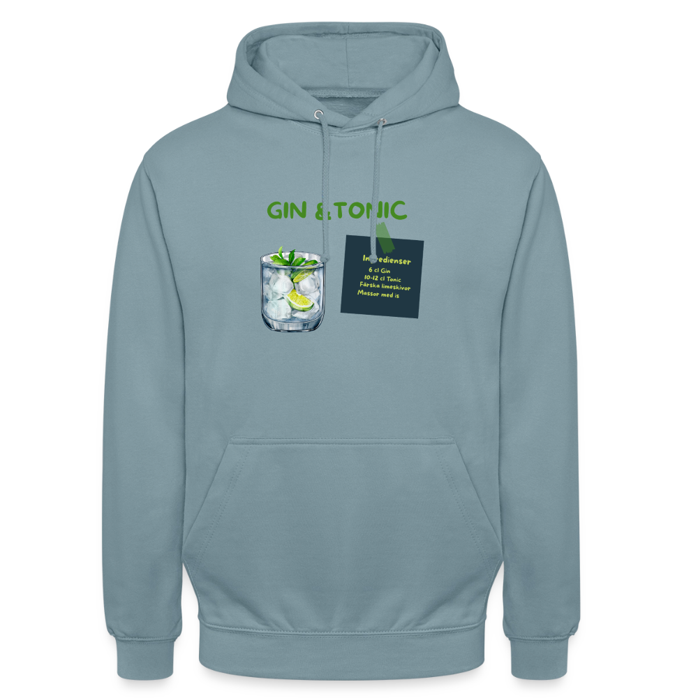 Gin & Tonic Hoodie Unisex - dimblå