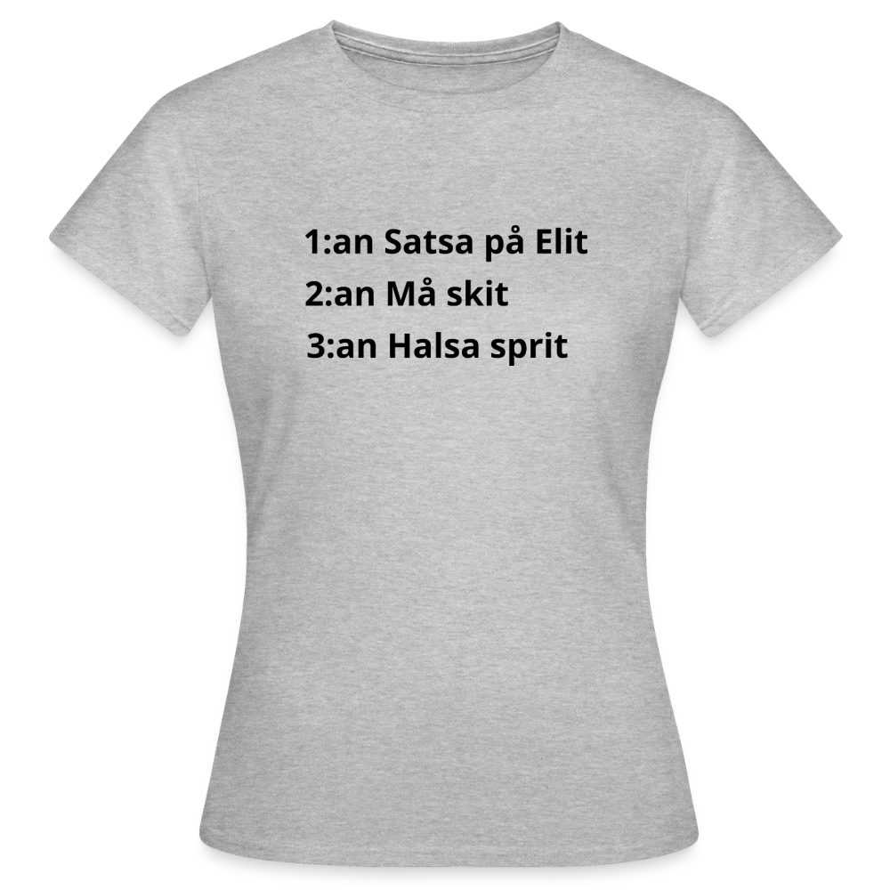 1-3:an T-shirt dam - gråmelerad