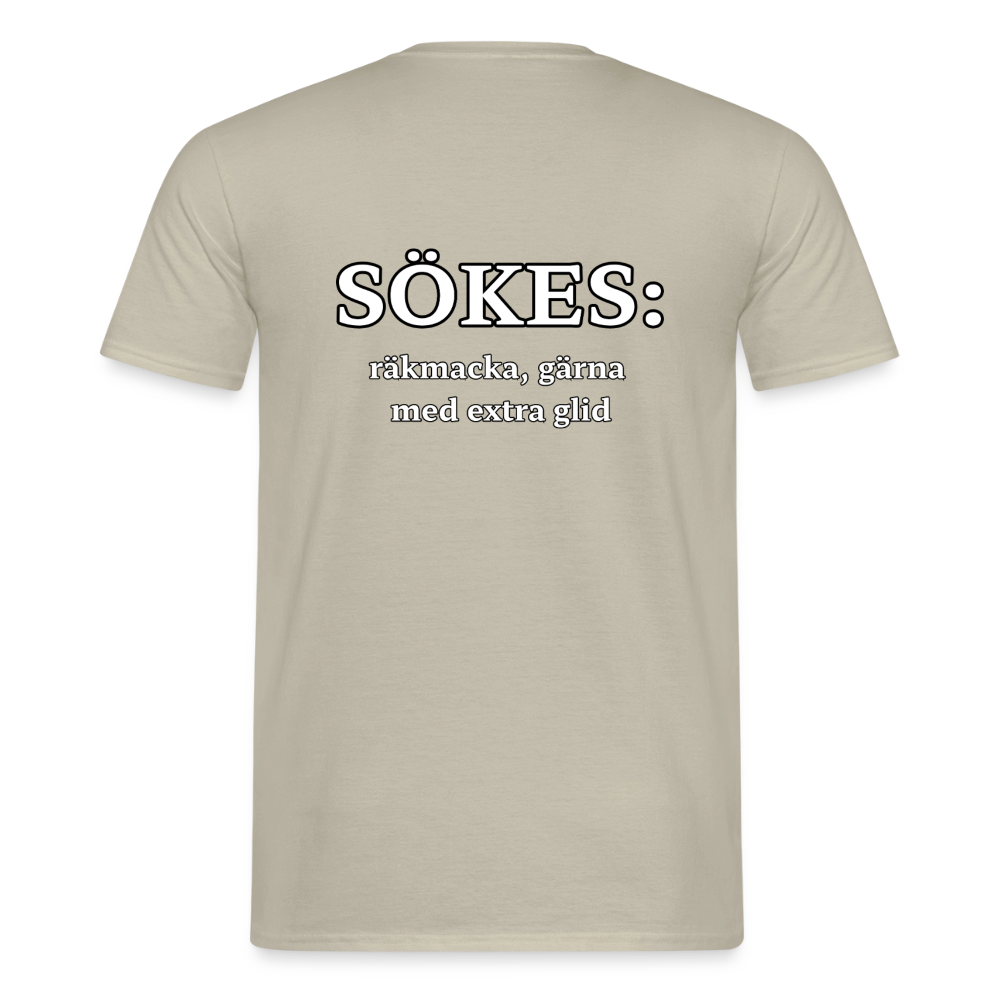 Sökes: Räkmacka, gärna med extra glid T-shirt Herr - sandbeige