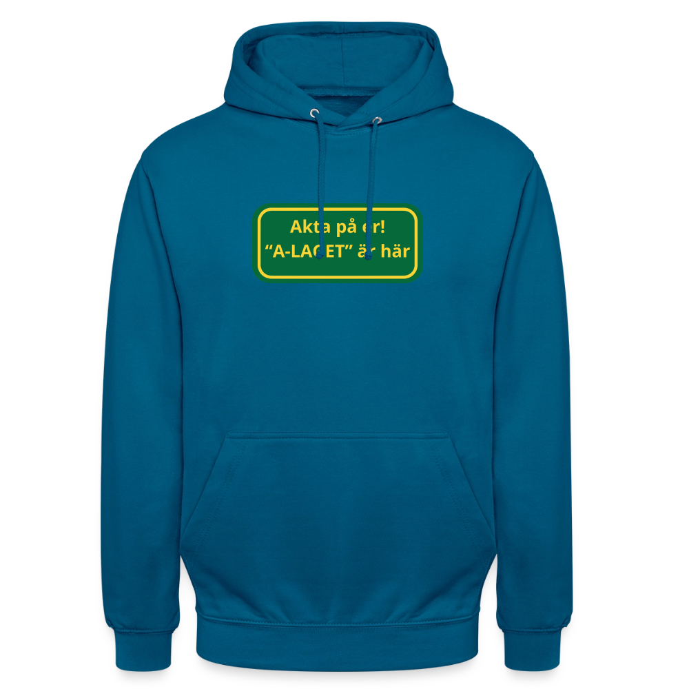 Akta på er A-laget är här Hoodie unisex - djuphavsblå 