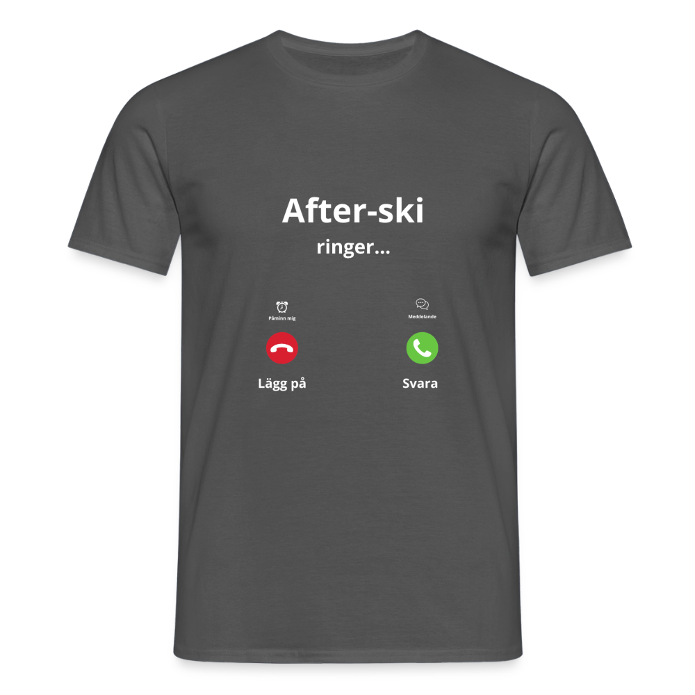 After-ski ringer... T-shirt herr - kolgrå