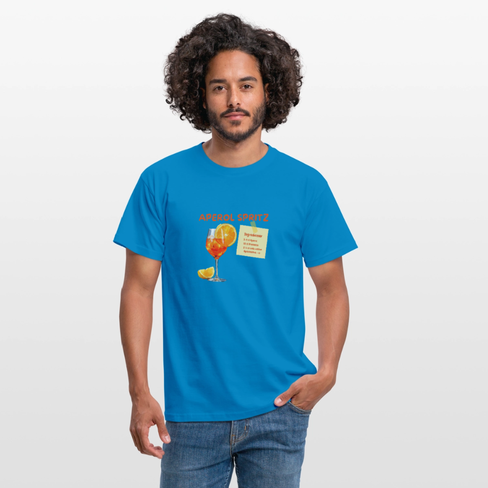 Aperol spritz T-shirt herr - kungsblå