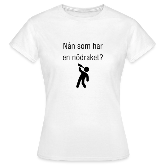 Nån som har en nödraket? T-shirt dam - vit