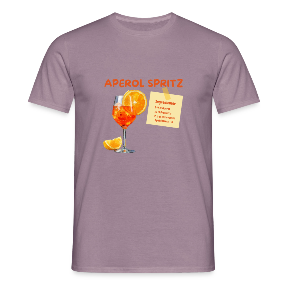 Aperol spritz T-shirt herr - lilagrå 