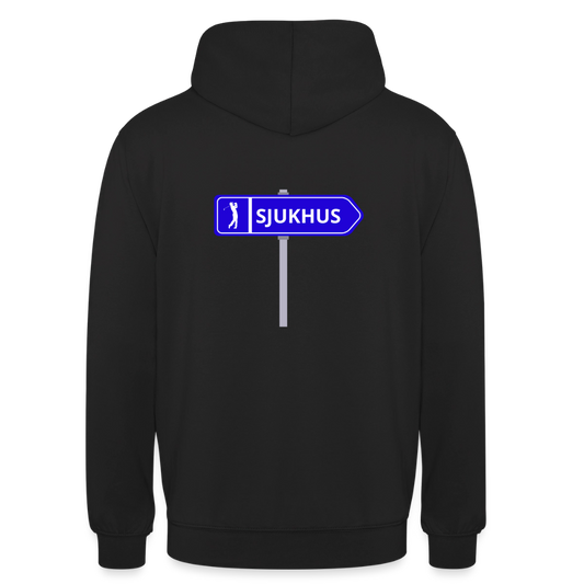 Sjukhus skylt  Hoodie Unisex - svart