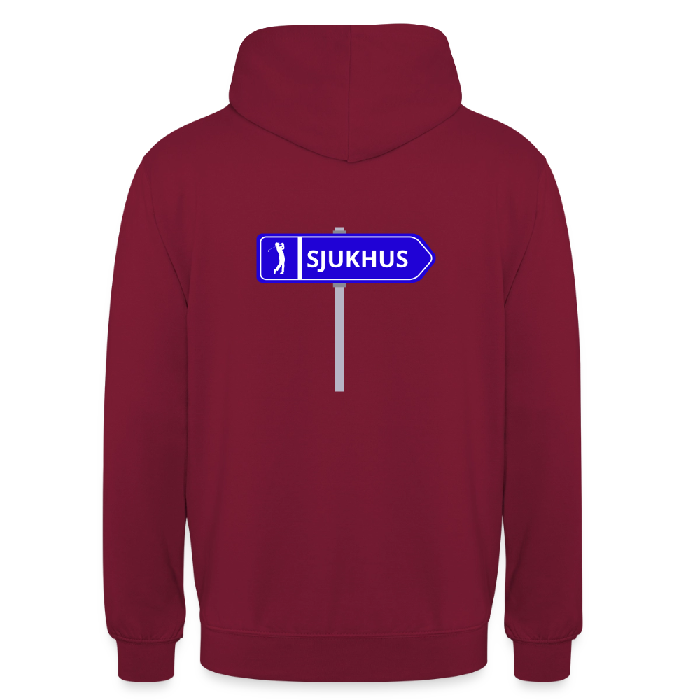 Sjukhus skylt  Hoodie Unisex - bordeaux