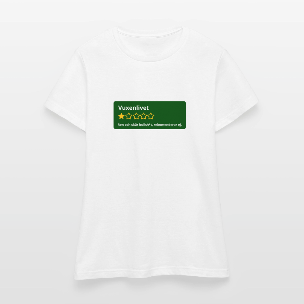 Recension på vuxenlivet T-shirt dam - vit