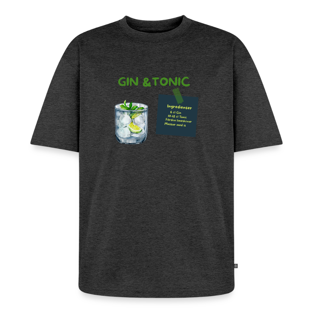 Gin & Tonic oversized premium-T-shirt unisex - antracitmelerad