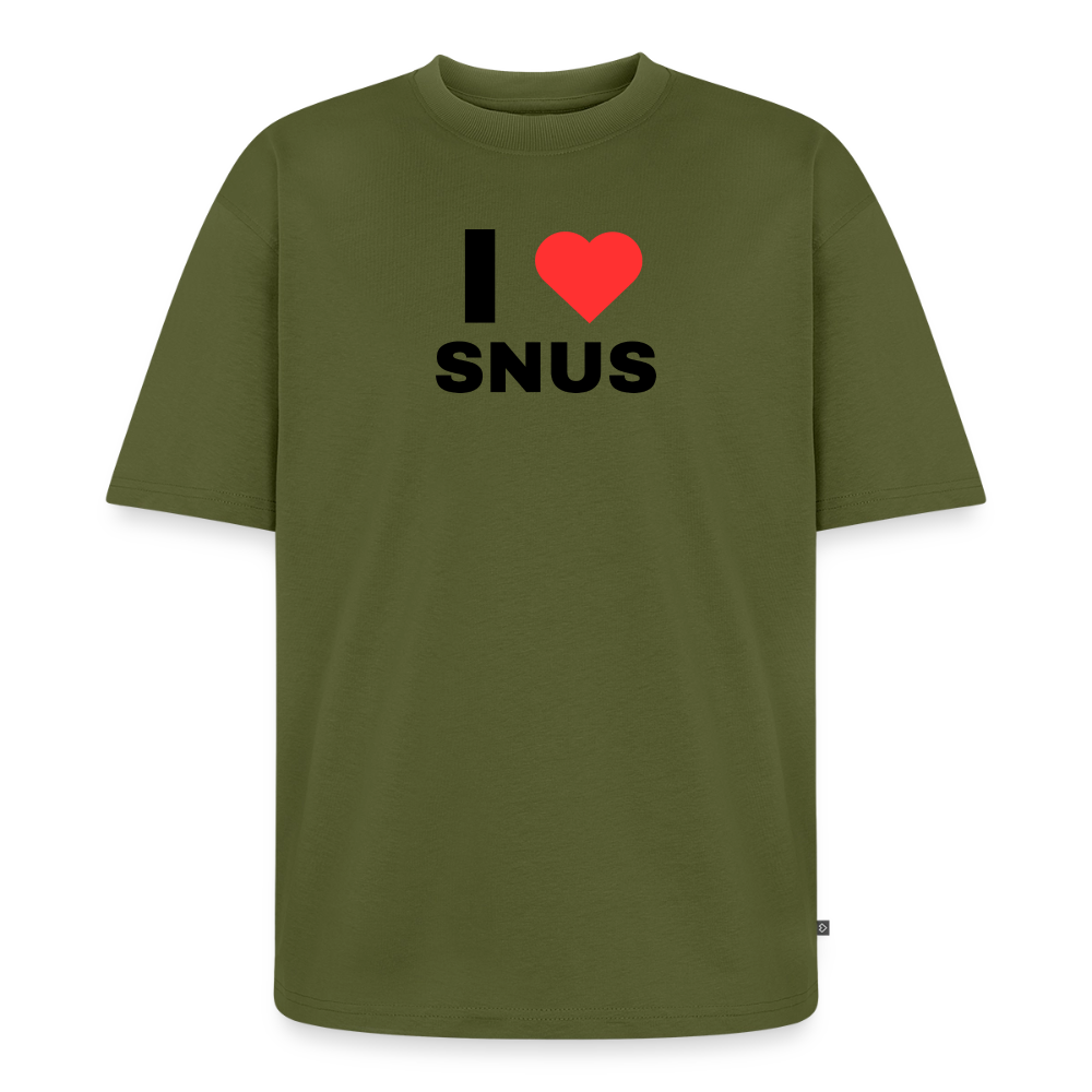 I love snus Oversized premium-T-shirt unisex - kaki