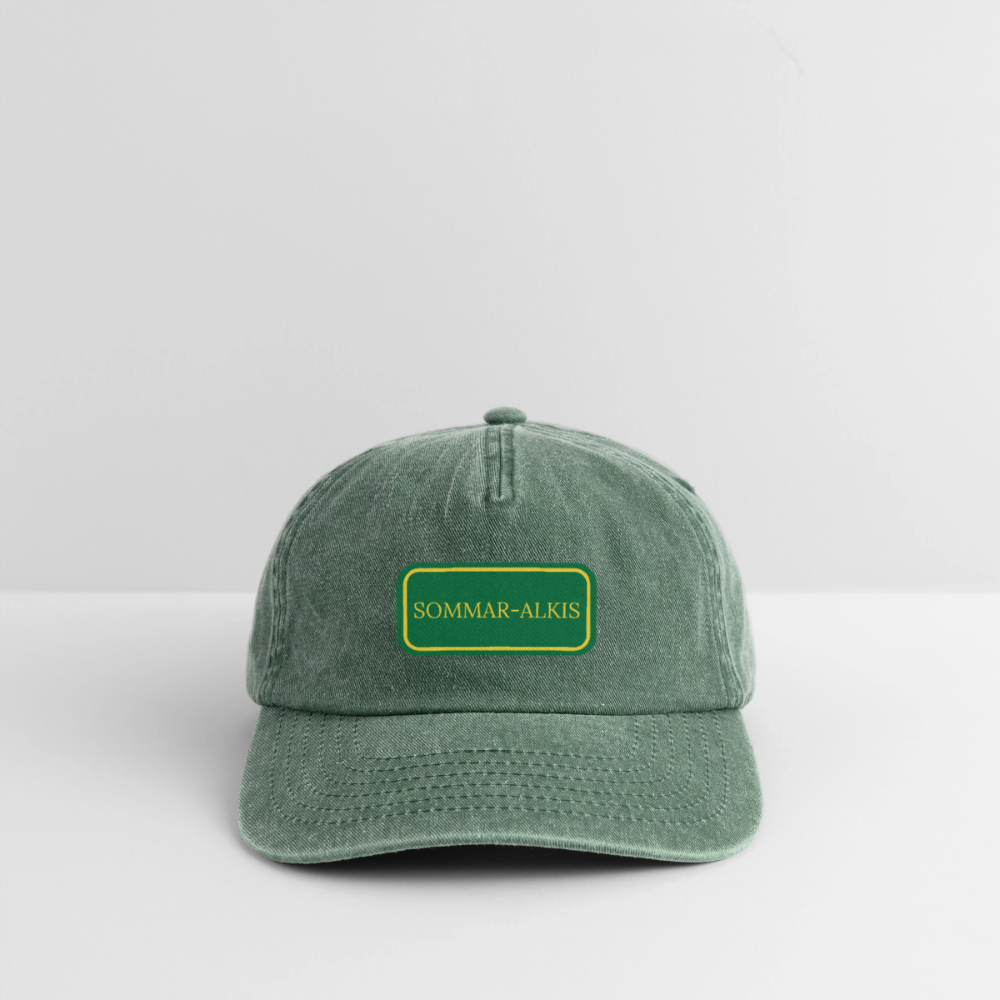 Sommar-alkis Vintagekeps - vintageflaska grön 