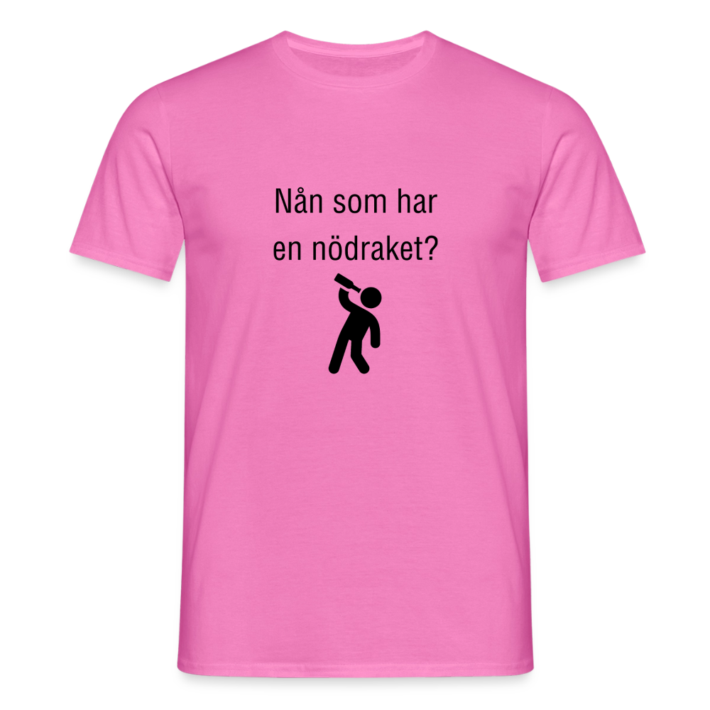 Nån som har en nödraket? T-shirt herr - rosa
