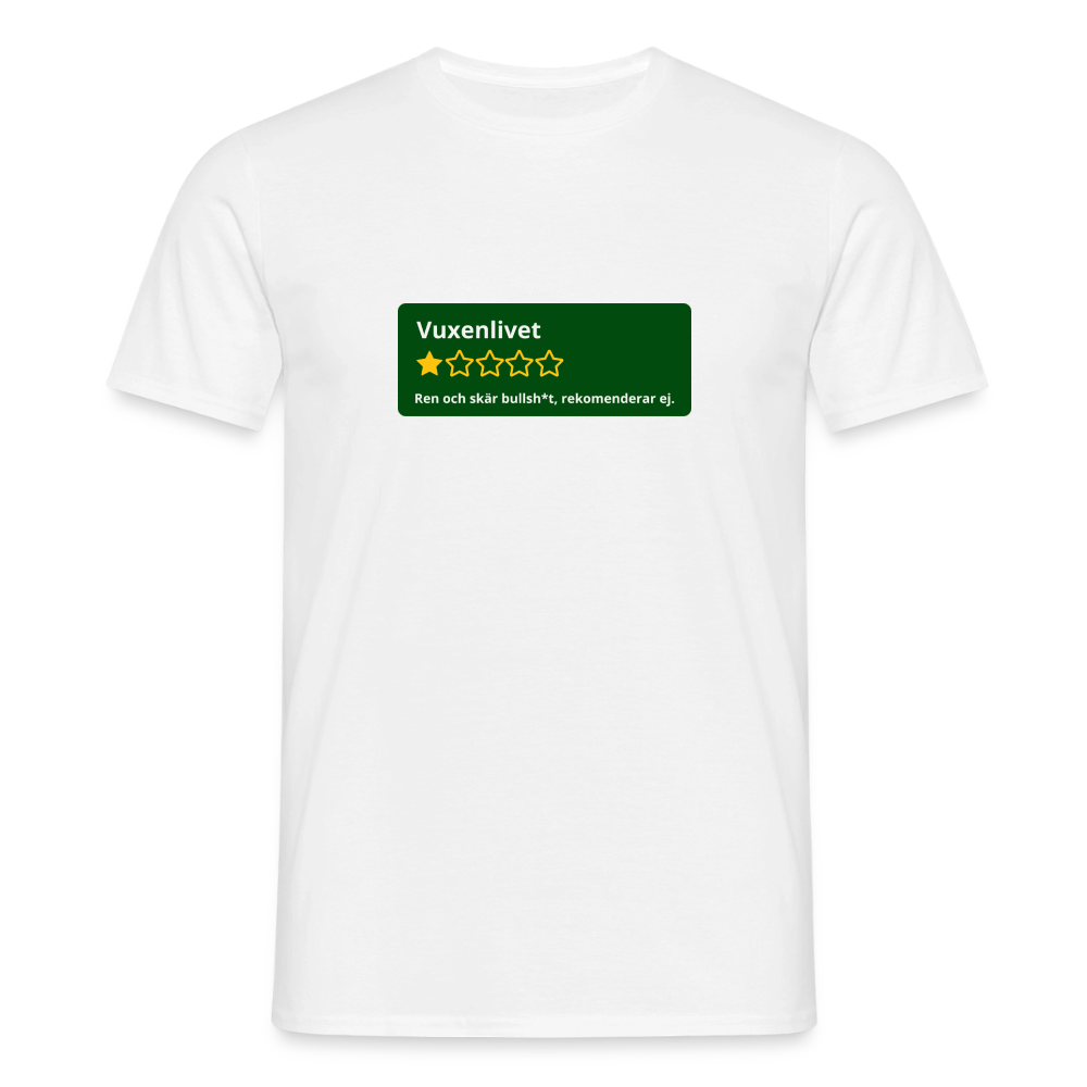 Recension på vuxenlivet T-shirt Herr - vit