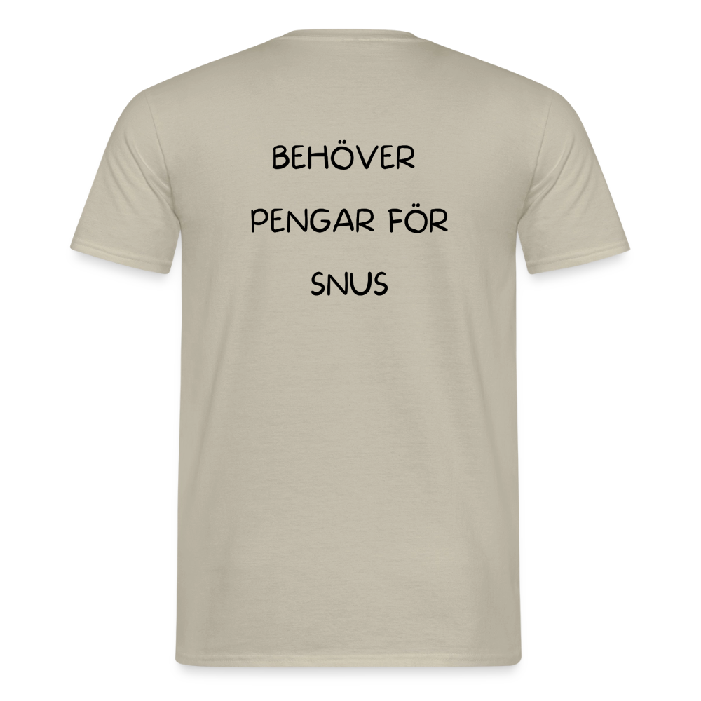 Behöver pengar för snus T-shirt herr - sandbeige