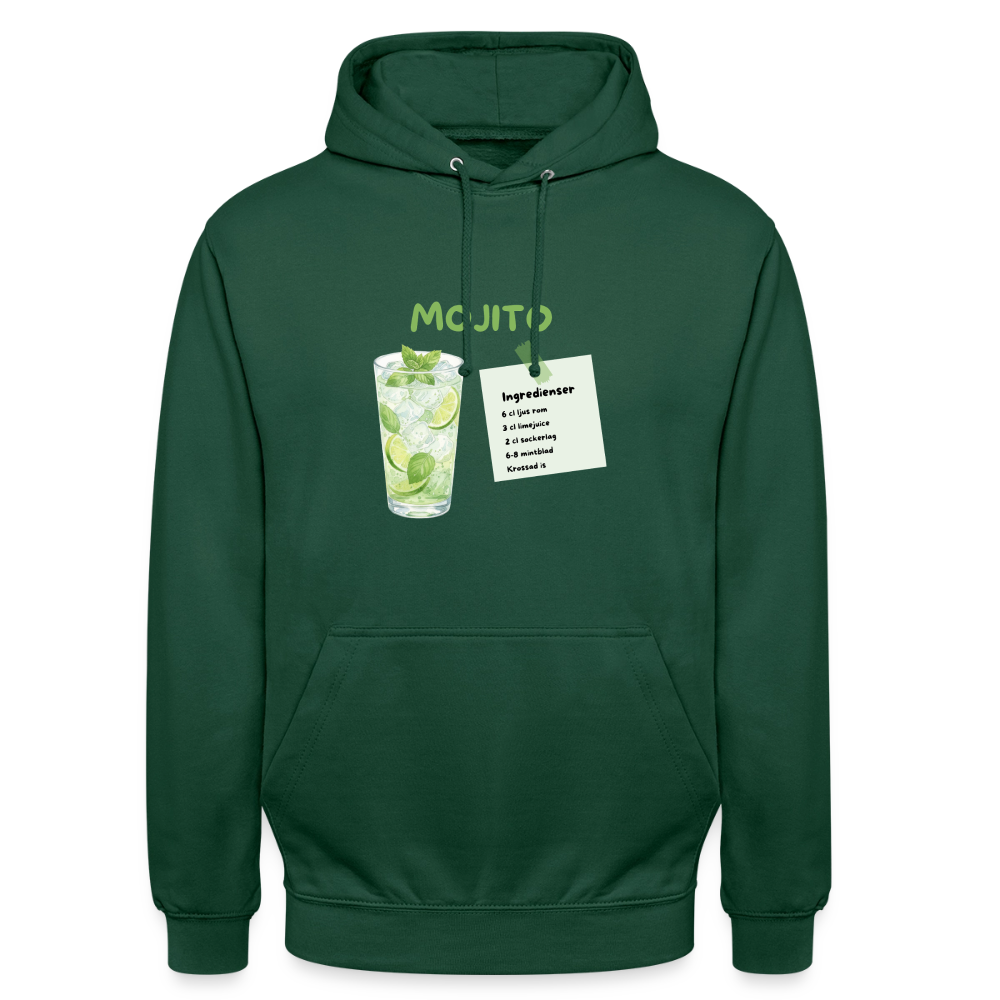 Mojito Hoodie Unisex - buteljgrön