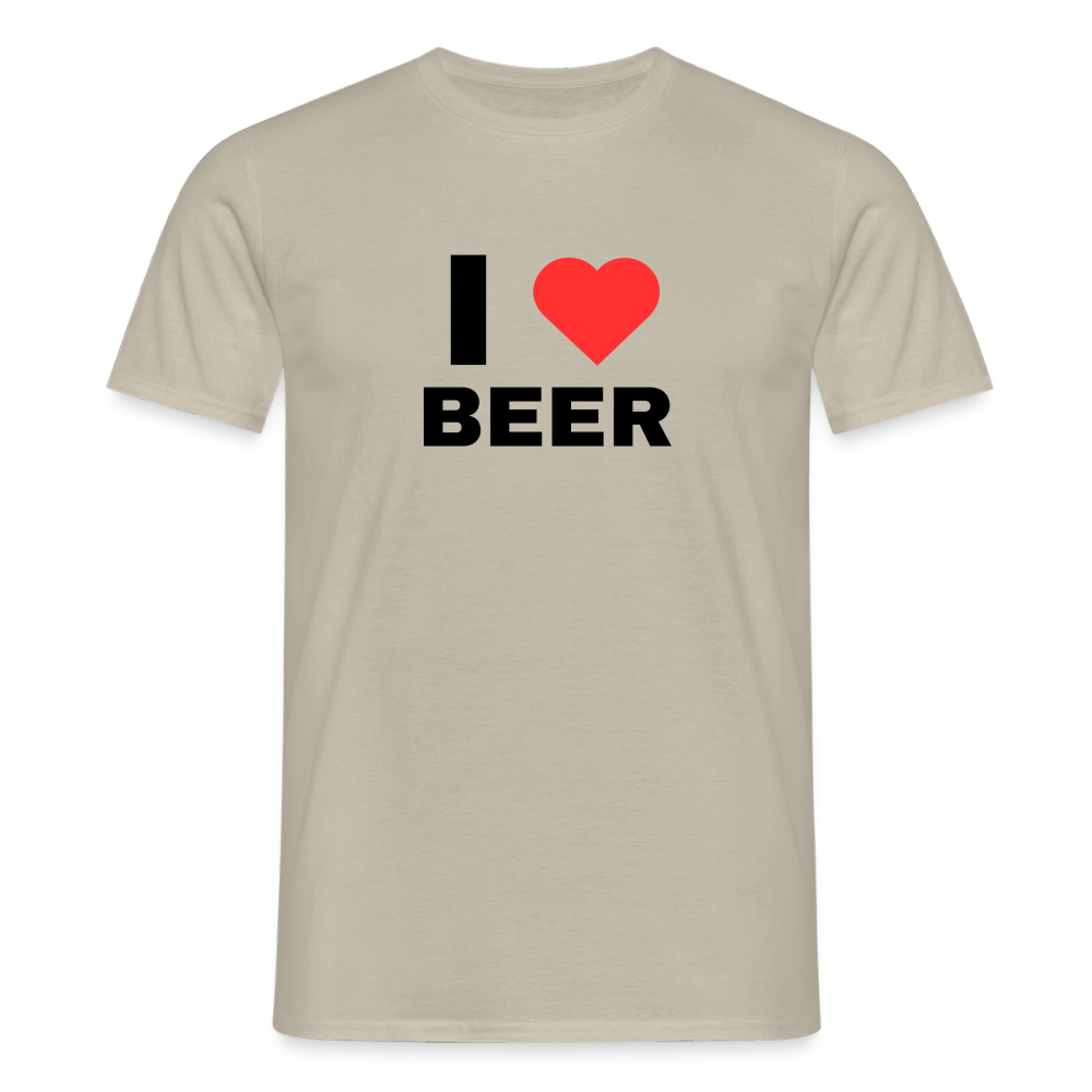 I love beer T-shirt herr - sandbeige