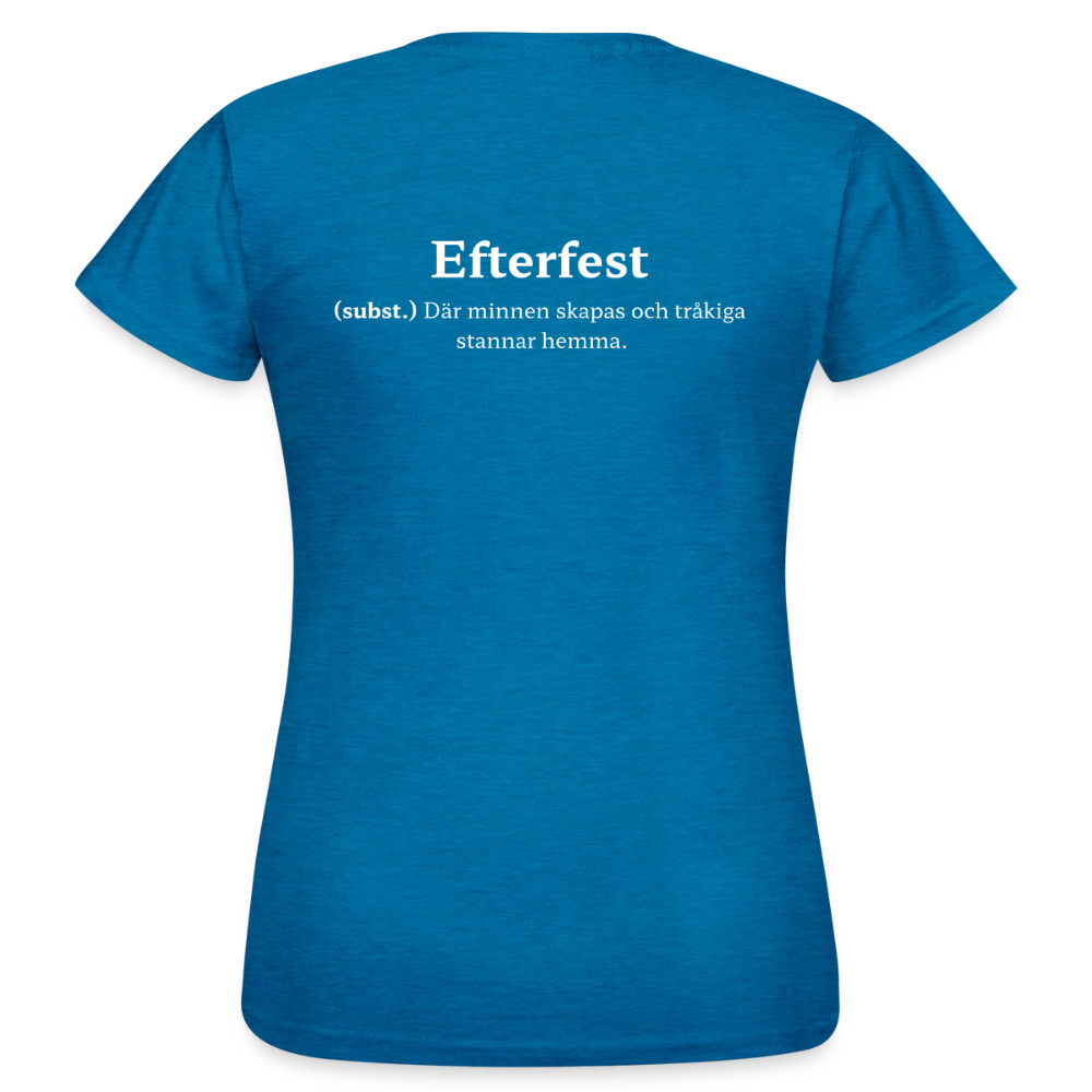 Efterfest T-shirt Dam - antikblå safirljung