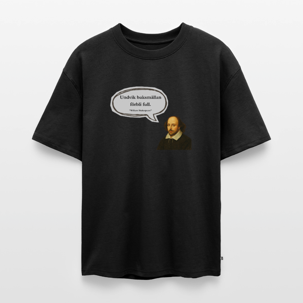 Undvik baksmällan förbli full oversized premium-T-shirt unisex - svart
