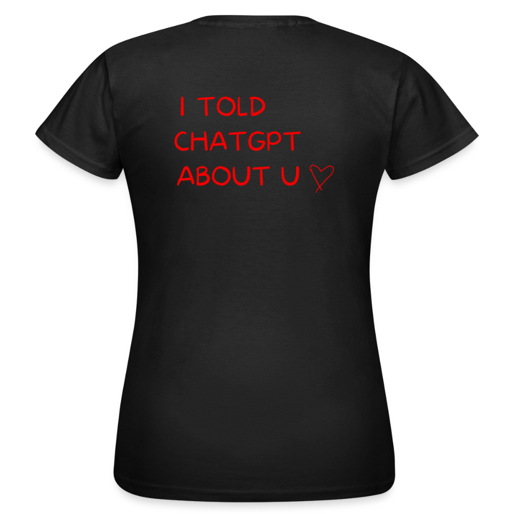 I told ChatGPT about u T-shirt dam - svart