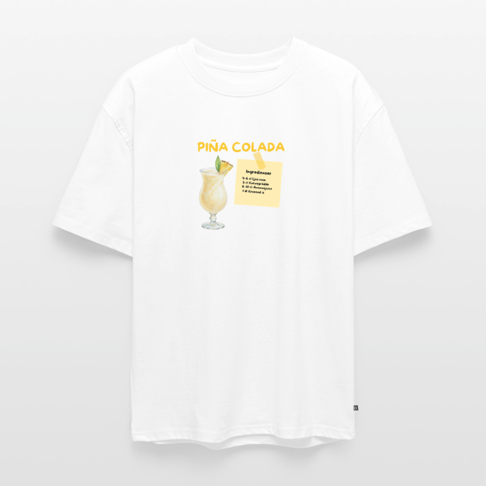 Pina Colada oversized premium-T-shirt unisex - vit