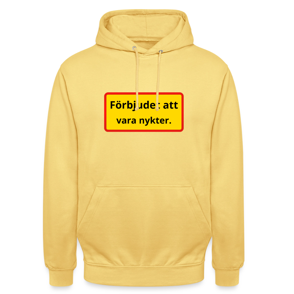 Förbjudet att vara nykter Hoodie Unisex - citrongul