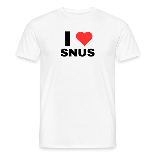 I love snus T-shirt herr - vit