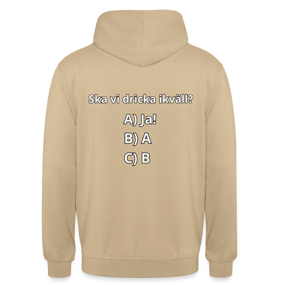 Ska vi dricka ikväll? Luvtröja Unisex - beige