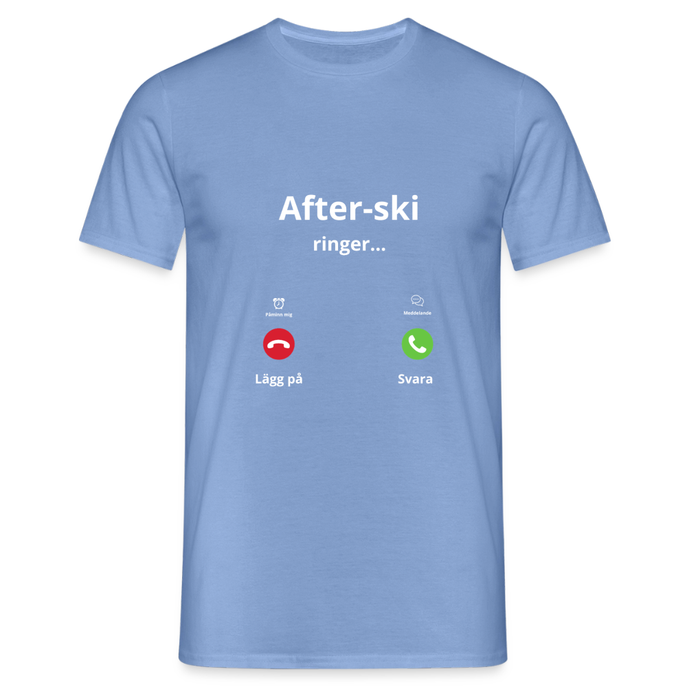 After-ski ringer... T-shirt herr - carolina blue