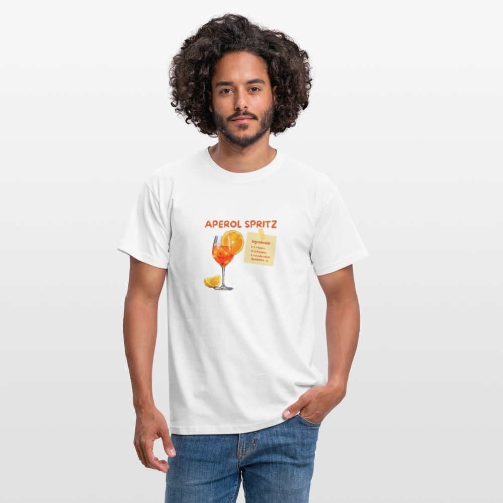 Aperol spritz T-shirt herr - vit